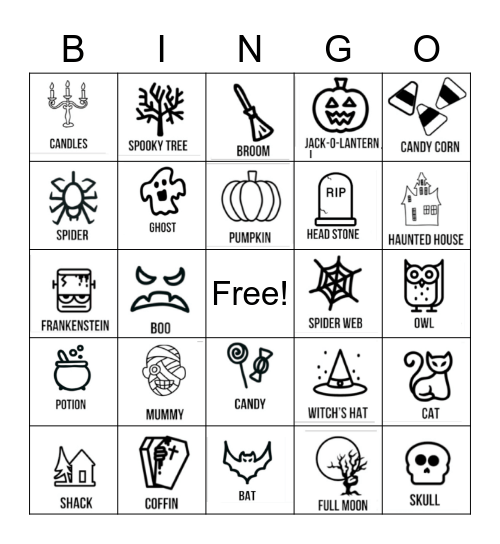 Halloween Bingo Card