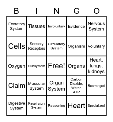 Unit 1 Review Bingo Card