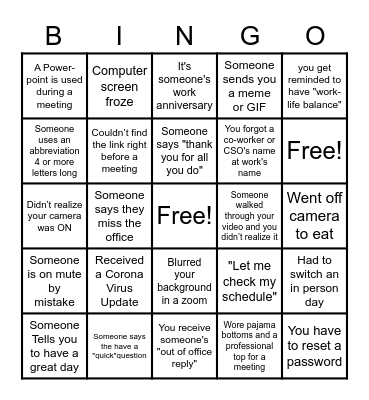 Bingo Card