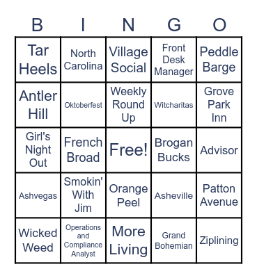 Brogan Bus Bingo Card