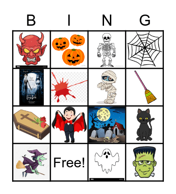 Halloween Bingo Card