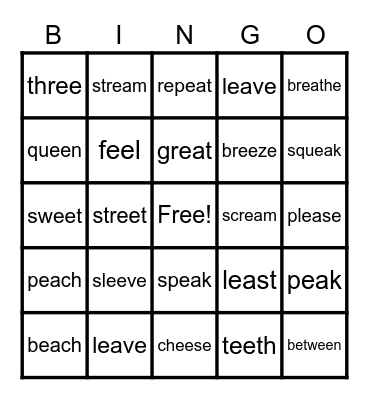 Unit 9 Bingo Card