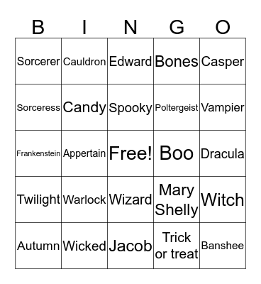 Halloween- Alexis Dicken Bingo Card