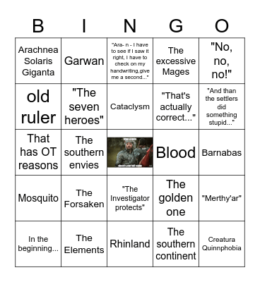 Knowledge Call Bingo Card
