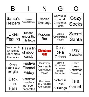 Santa Slayed Bingo Card