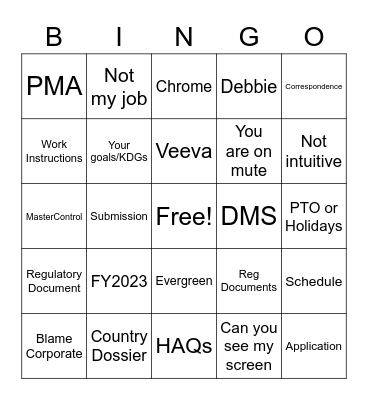 DMS BINGO Card