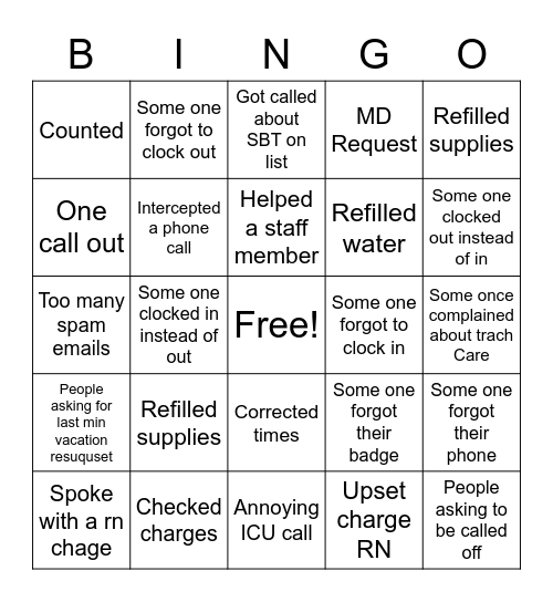 Lead BINGO Card