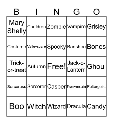 HALLOWEEN-Hannah  Bingo Card