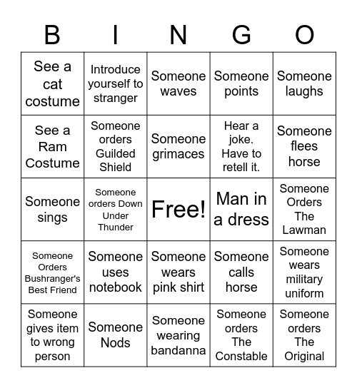 Halloween Card 1 Bingo Card