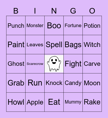 Halloween Bingo Card