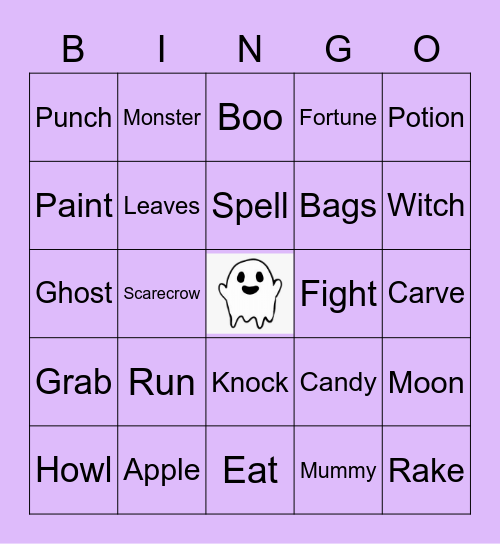 Halloween Bingo Card