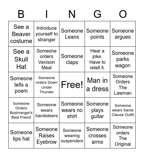 Halloween Card 1 Bingo Card