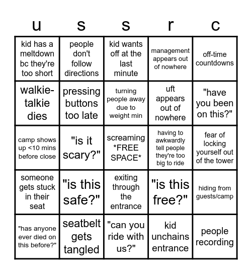 moonshot bingo Card