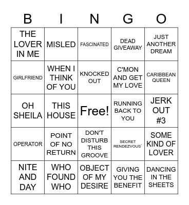 80'S & 90'S MIX GATOR'S Bingo Card