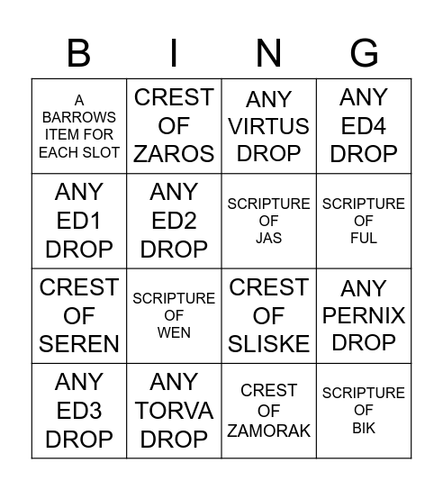 HOTS BINGO Card