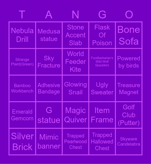 Fire nd tje flames Bingo Card