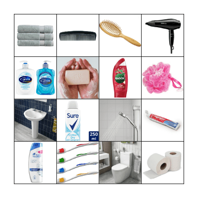 Personal hygiene Bingo Card