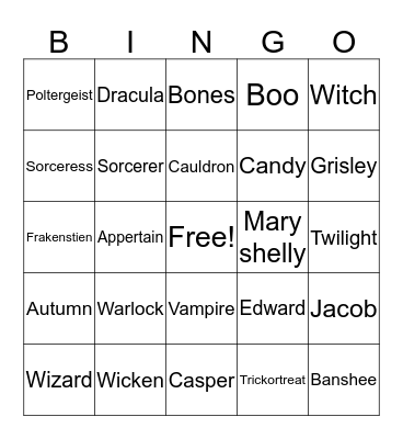 Halloween - Devyn  Bingo Card