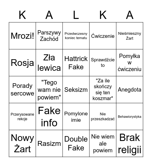 religia bingo Card