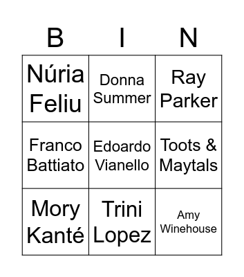 Bingo Nit dels Morts - Ronda 1 Bingo Card