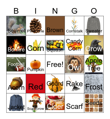 FALL Bingo Card