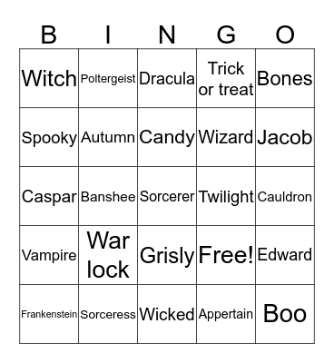 Holloween-Lexi  Bingo Card