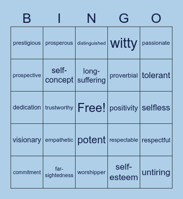 Inspiring People 2 Bingo Card