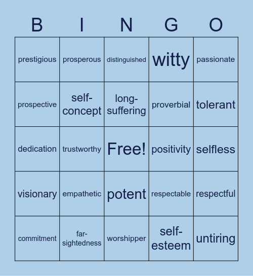 Inspiring People 2 Bingo Card