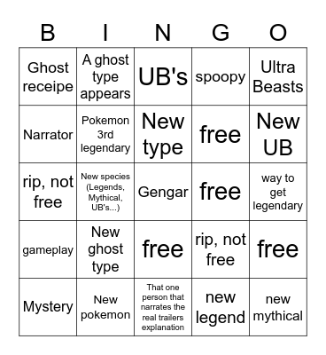 poskemong ibing oscarlet violetjs trailer Bingo Card