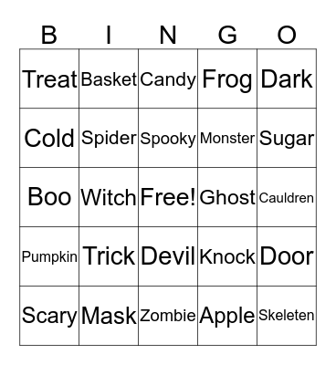 Halloween/Ryan piper Bingo Card