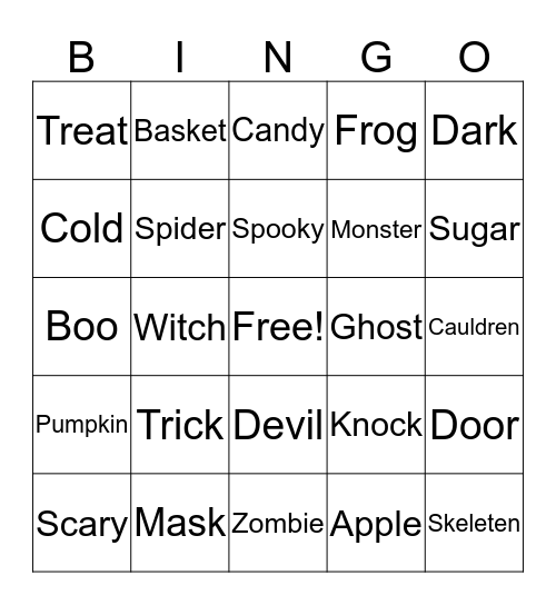 Halloween/Ryan piper Bingo Card