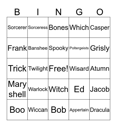 Halloween-Ryan   Bingo Card