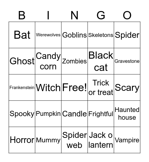 HALLOWEEN-ABBY SMITH Bingo Card