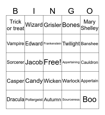 Halloween-Kaiya  Bingo Card