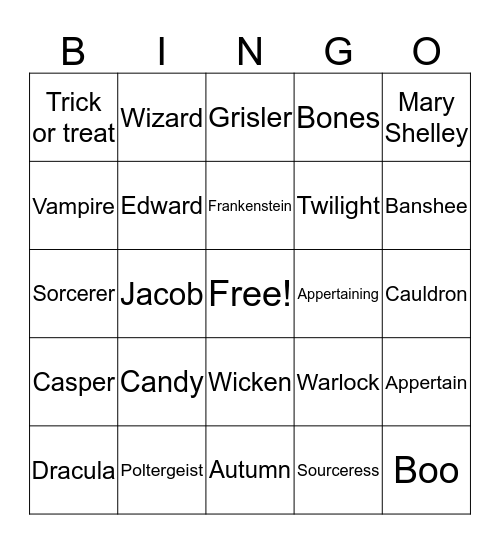 Halloween-Kaiya  Bingo Card