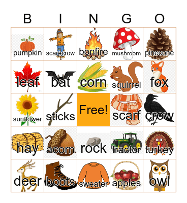 FALL BINGO Card