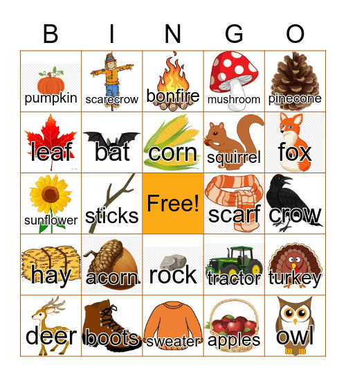 FALL BINGO Card