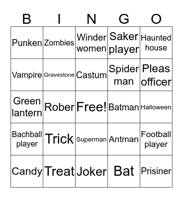 Halloween-Brett borgardts Bingo Card