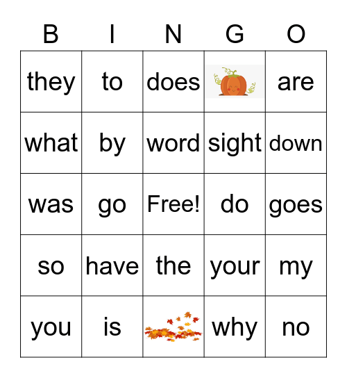 SIPPS Plus Lessons 1-5 Bingo Card