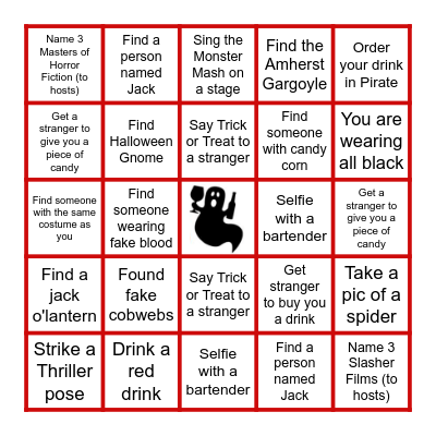 Boos & Booze Halloween Bingo Card