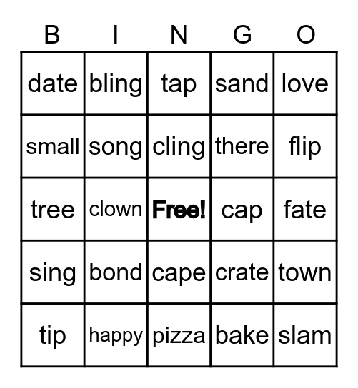 BINGO FUN!!! Bingo Card