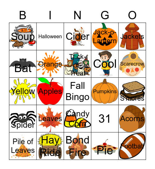 Fall Bingo Card