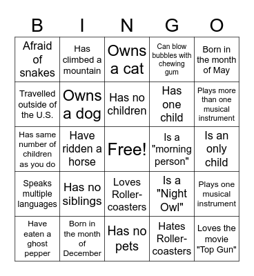 Bingo Card