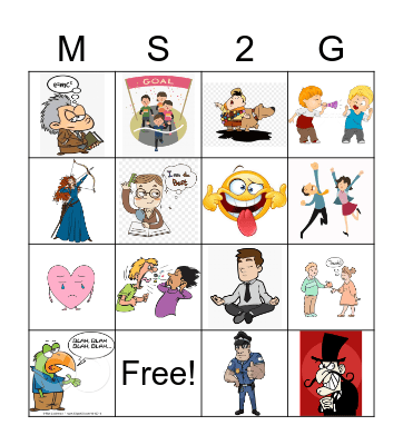 Personality Bingo Card