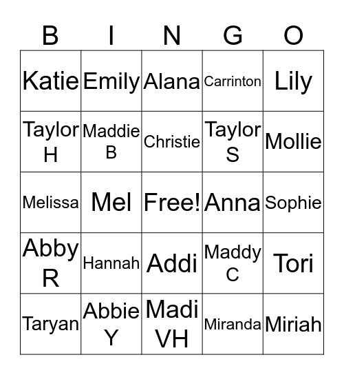 2015 AGWSR VOLLEYBALL Bingo Card