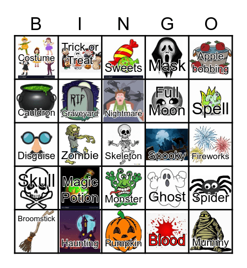 Halloween Bingo Card