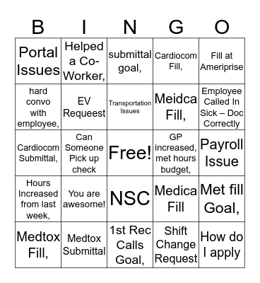 Humera Bingo Card