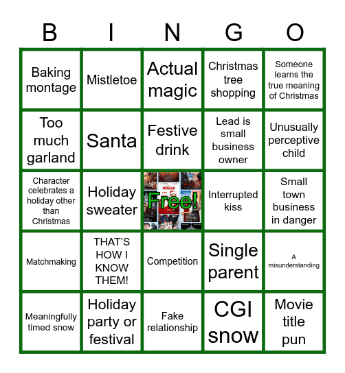 Holiday Movies Bingo! Bingo Card