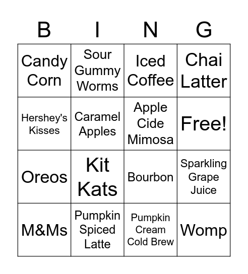 Test Bingo Card