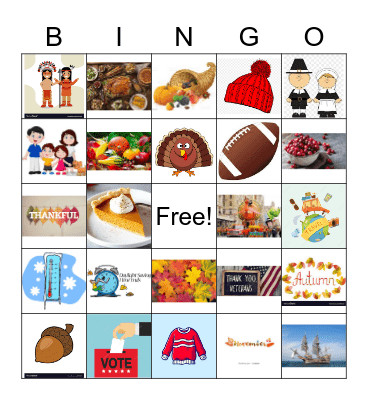 November Bingo Card